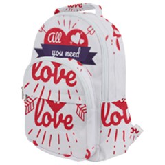 All You Need Is Love Rounded Multi Pocket Backpack