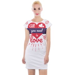 All You Need Is Love Cap Sleeve Bodycon Dress