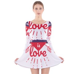 All You Need Is Love Long Sleeve Velvet Skater Dress
