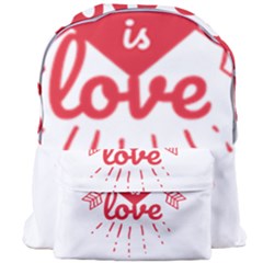 All You Need Is Love Giant Full Print Backpack