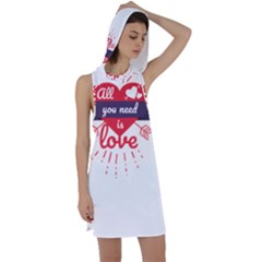 All You Need Is Love Racer Back Hoodie Dress