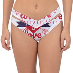 All You Need Is Love Double Strap Halter Bikini Bottom by DinzDas