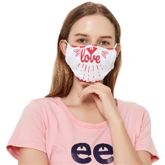 All You Need Is Love Fitted Cloth Face Mask (adult) by DinzDas