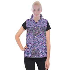 Digital Painting Drawing Of Flower Power Women s Button Up Vest by pepitasart