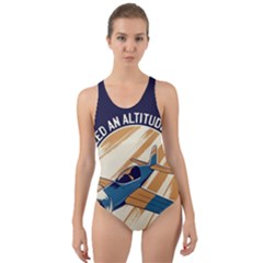 Airplane - I Need Altitude Adjustement Cut-out Back One Piece Swimsuit