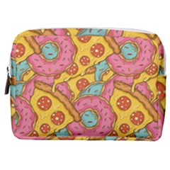 Fast Food Pizza And Donut Pattern Make Up Pouch (medium) by DinzDas