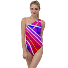 Pop Art Neon Lights To One Side Swimsuit by essentialimage365