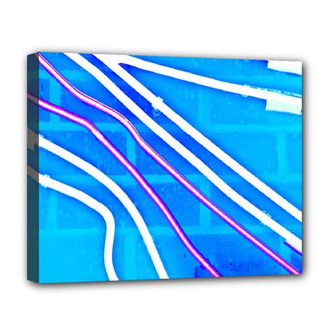Pop Art Neon Wall Deluxe Canvas 20  X 16  (stretched) by essentialimage365