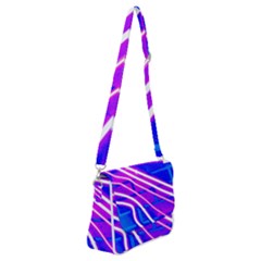 Pop Art Neon Wall Shoulder Bag With Back Zipper by essentialimage365