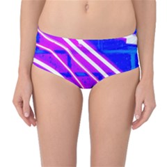 Pop Art Neon Wall Mid-waist Bikini Bottoms by essentialimage365