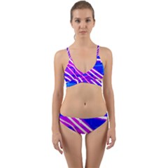 Pop Art Neon Wall Wrap Around Bikini Set by essentialimage365