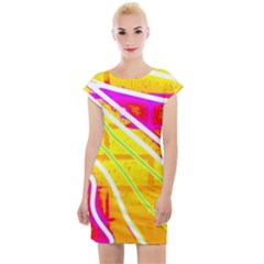 Pop Art Neon Wall Cap Sleeve Bodycon Dress by essentialimage365