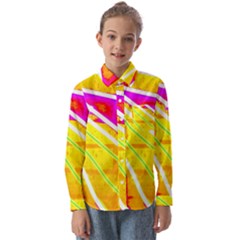 Pop Art Neon Wall Kids  Long Sleeve Shirt by essentialimage365