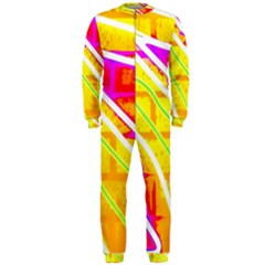Pop Art Neon Wall Onepiece Jumpsuit (men)  by essentialimage365