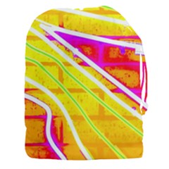 Pop Art Neon Wall Drawstring Pouch (3xl) by essentialimage365