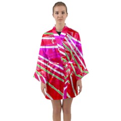 Pop Art Neon Wall Long Sleeve Satin Kimono by essentialimage365