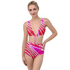 Pop Art Neon Wall Tied Up Two Piece Swimsuit by essentialimage365