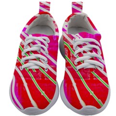 Pop Art Neon Wall Kids Athletic Shoes by essentialimage365