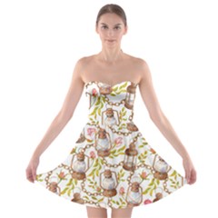 Latterns Pattern Strapless Bra Top Dress by designsbymallika