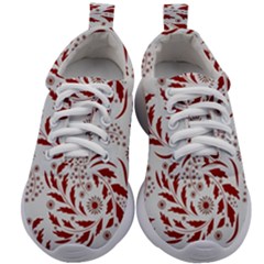 Folk Flowers Art Pattern Floral Abstract Surface Design  Seamless Pattern Kids Athletic Shoes by Eskimos