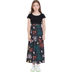 Rose Floral Kids  Flared Maxi Skirt by tmsartbazaar