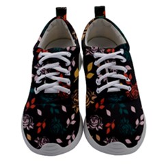 Rose Floral Athletic Shoes by tmsartbazaar