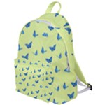 Blue butterflies at lemon yellow, nature themed pattern The Plain Backpack