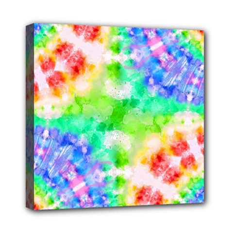 Fpd Batik Rainbow Pattern Mini Canvas 8  X 8  (stretched) by myblueskye777