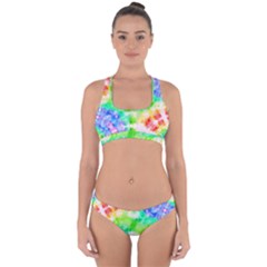 Fpd Batik Rainbow Pattern Cross Back Hipster Bikini Set by myblueskye777