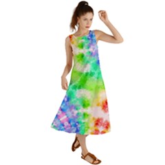 Fpd Batik Rainbow Pattern Summer Maxi Dress by myblueskye777