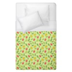 Vector Fruits pattern, pastel colors, yellow background Duvet Cover (Single Size)