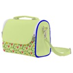 Vector Fruits pattern, pastel colors, yellow background Satchel Shoulder Bag
