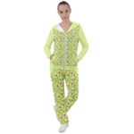 Vector Fruits pattern, pastel colors, yellow background Women s Tracksuit