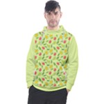 Vector Fruits pattern, pastel colors, yellow background Men s Pullover Hoodie