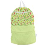 Vector Fruits pattern, pastel colors, yellow background Foldable Lightweight Backpack