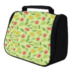 Vector Fruits pattern, pastel colors, yellow background Full Print Travel Pouch (Small)