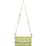 Vector Fruits pattern, pastel colors, yellow background Mini Crossbody Handbag
