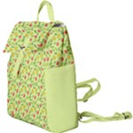 Vector Fruits pattern, pastel colors, yellow background Buckle Everyday Backpack