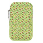 Vector Fruits pattern, pastel colors, yellow background Waist Pouch (Small)