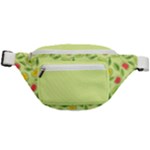 Vector Fruits pattern, pastel colors, yellow background Fanny Pack