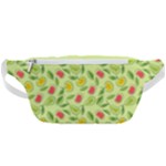 Vector Fruits pattern, pastel colors, yellow background Waist Bag 
