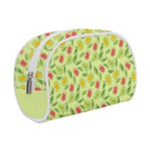 Vector Fruits pattern, pastel colors, yellow background Make Up Case (Small)