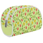 Vector Fruits pattern, pastel colors, yellow background Make Up Case (Medium)