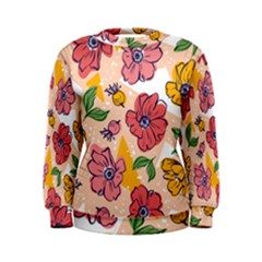 Cartoon Flowers Women s Sweatshirt by designsbymallika