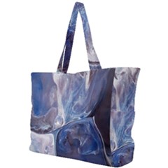 Abstract Blue Simple Shoulder Bag