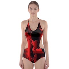 Red Light Cut-out One Piece Swimsuit by MRNStudios