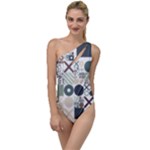 Mosaic Print To One Side Swimsuit