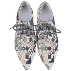 Mosaic Print Pointed Oxford Shoes by designsbymallika
