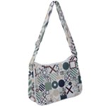 Mosaic Print Zip Up Shoulder Bag