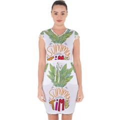 Summer Time Capsleeve Drawstring Dress  by designsbymallika